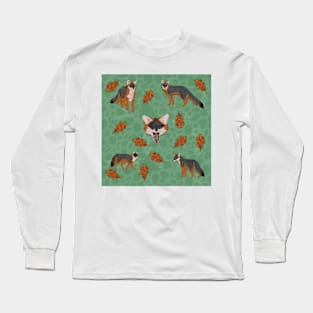 Grey Foxes Green Long Sleeve T-Shirt